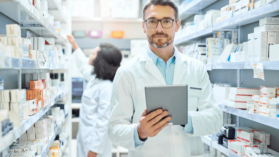 Pharmacist in a lab